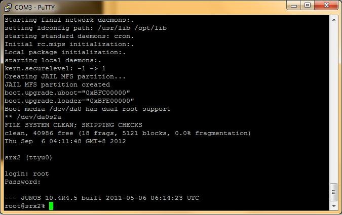 Начальная настройка маршрутизаторов Juniper SRX Начальная настройка маршрутизаторов Juniper SRX