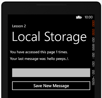 Начало Windows Phone 8 Development: урок 2. Доступ к локальному хранилищу приложения image