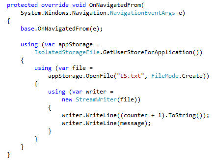 Начало Windows Phone 8 Development: урок 2. Доступ к локальному хранилищу приложения image