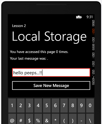 Начало Windows Phone 8 Development: урок 2. Доступ к локальному хранилищу приложения image