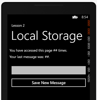 Начало Windows Phone 8 Development: урок 2. Доступ к локальному хранилищу приложения image
