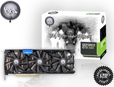 Начат прием заказов на разогнанную 3D-карту KFA2 GeForce GTX 680 Hall of Fame с тремя выходами mini-HDMI