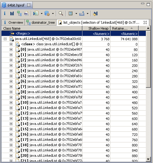 Накладные расходы памяти у коллекций Накладные расходы памяти у коллекций