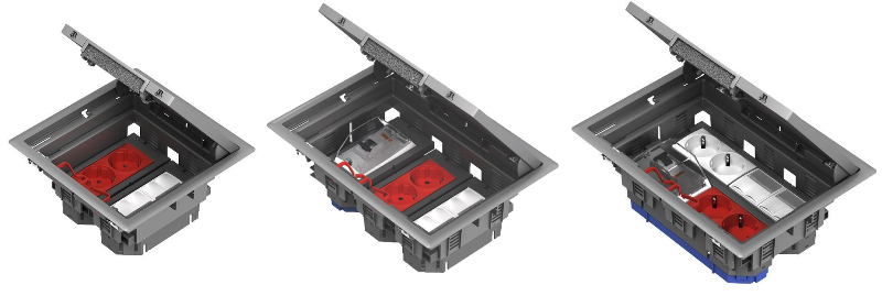 Напольные лючки Schneider решения для организации рабочих мест в офисах Напольные лючки Schneider решения для организации рабочих мест в офисах