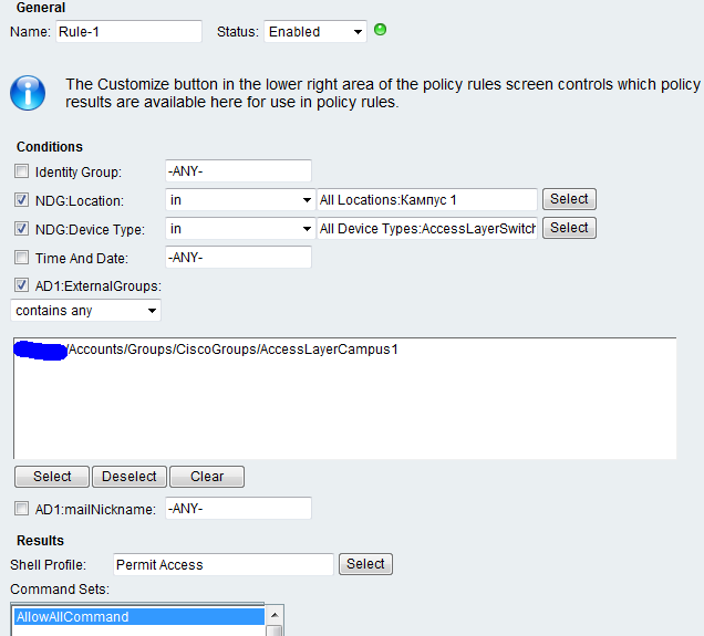 Настройка Cisco ACS 5.3 в связке с Active Directory Настройка Cisco ACS 5.3 в связке с Active Directory