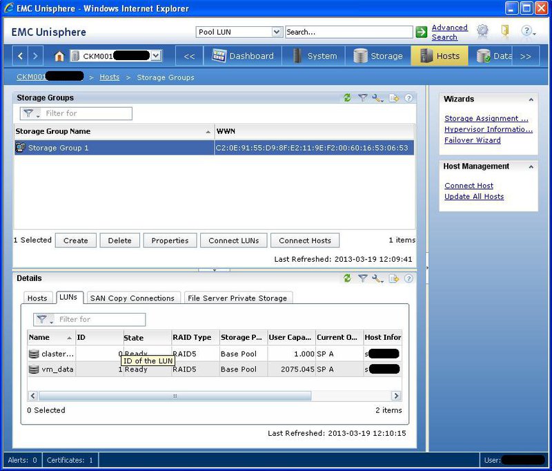 Настройка системы хранения EMC VNX 5100
