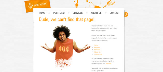 Несколько примеров креативного подхода при создании «Error 404» страниц