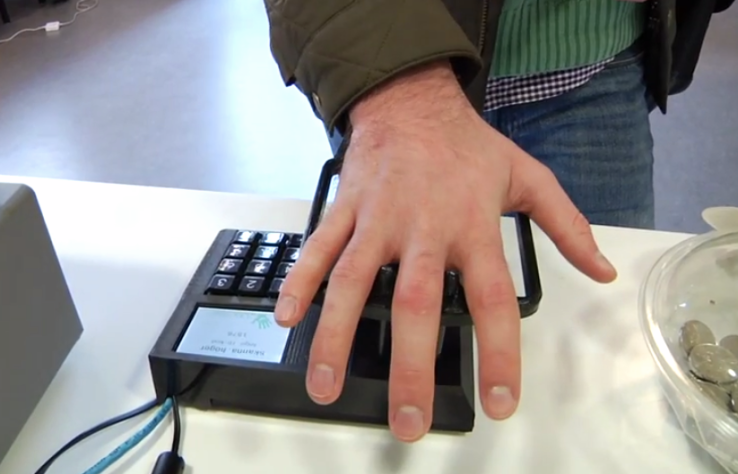 Новая биометрическая технология электронных платежей Pay By Palm от Quixter сканирует вены ваших ладоней