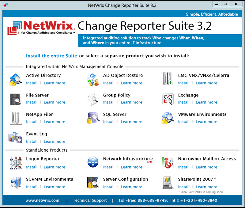Новая версия NetWrix Change Reporter Suite обеспечивает надежный контроль над ИТ инфраструктурой
