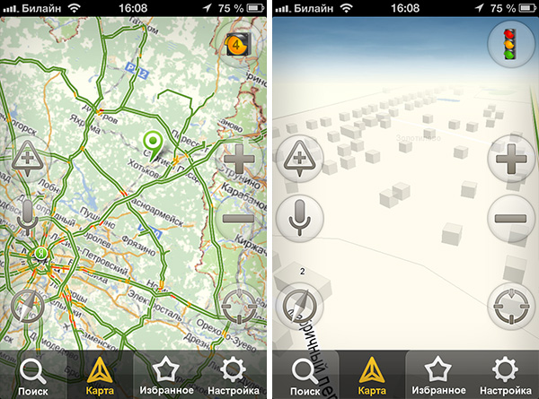 Новая версия Яндекс.Навигатор: Расширено покрытие 3D режима карты