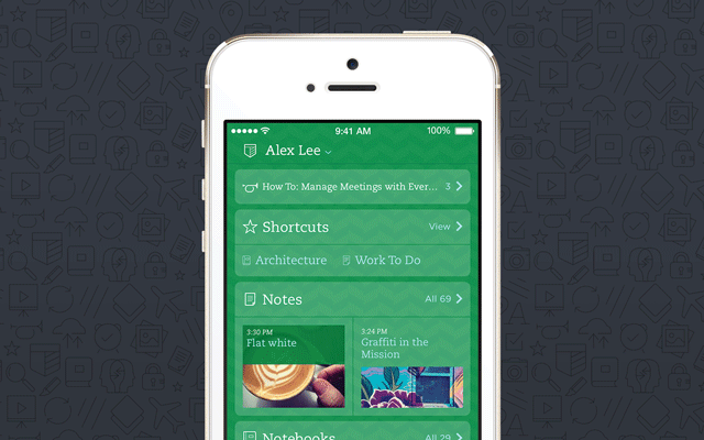 Новый Evernote для iOS 7
