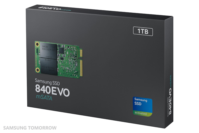 Новый mSATA SSD от Samsung на 1ТБ весом в 8,5 граммов появится в продаже в этом месяце
