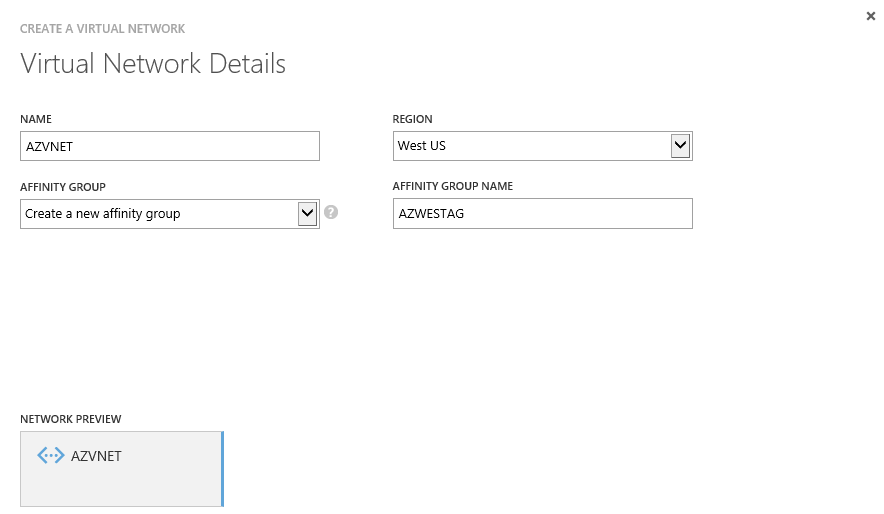 Объединяя облака – создаем site to site соединение между Amazon Web Services и Windows Azure create-vnet-1