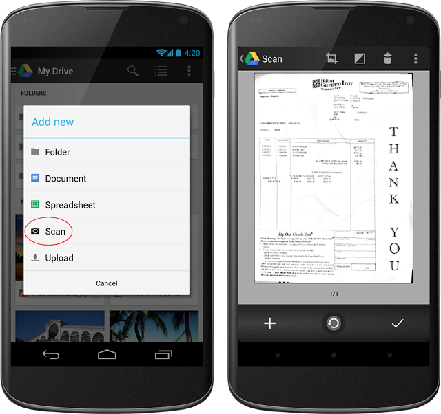 Обновился Google Drive для Android — фото документов распознаются и сохраняются в виде PDF