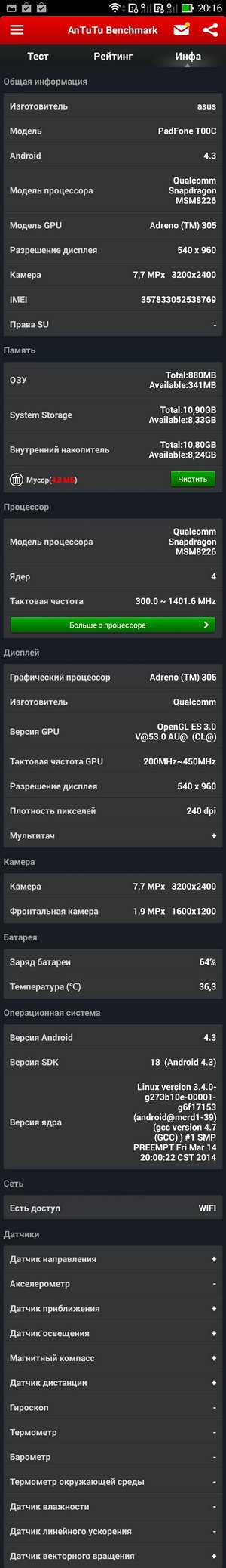 Обзор ASUS PadFone Mini 4.3