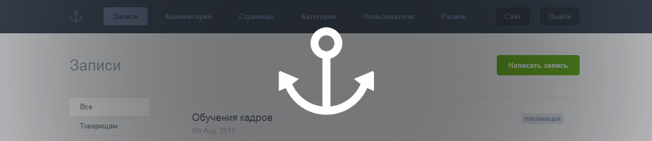 Обзор Anchor CMS – кидаем якорь в бухту блогеров