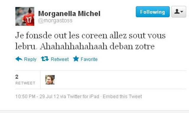 Олимпийский спортсмен был дисквалифицирован за сообщение в твиттер Олимпийский спортсмен был дисквалифицирован за сообщение в твиттер