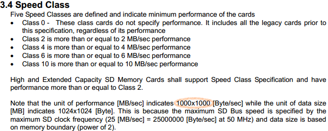Определение класса скорости SD карты