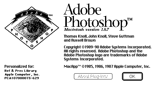 Опубликован исходный код Photoshop 1.0