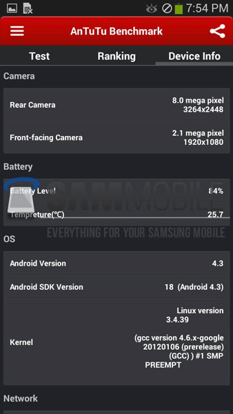 Опубликованы результаты теста AnTuTu и новые снимки смартфона Samsung Galaxy Note 3 Neo