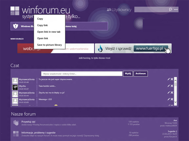 Опубликованы скриншоты Windows Blue и IE 11 Опубликованы скриншоты Windows Blue и IE 11