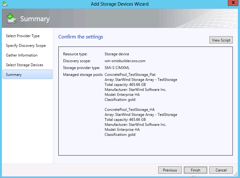 Опыт использования SMI S для автоматизации управления StarWind iSCSI SAN Free в System Center Virtual Machine Manager 2012 SP1