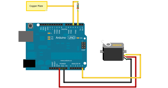 Оригинальный замок для двери на основе Arduino и ёмкостного датчика