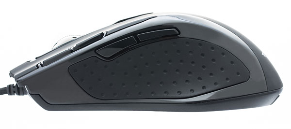 Мышь Shrike H2L Black Edition отличается резиновым покрытием, черным цветом и улучшенной подсветкой
