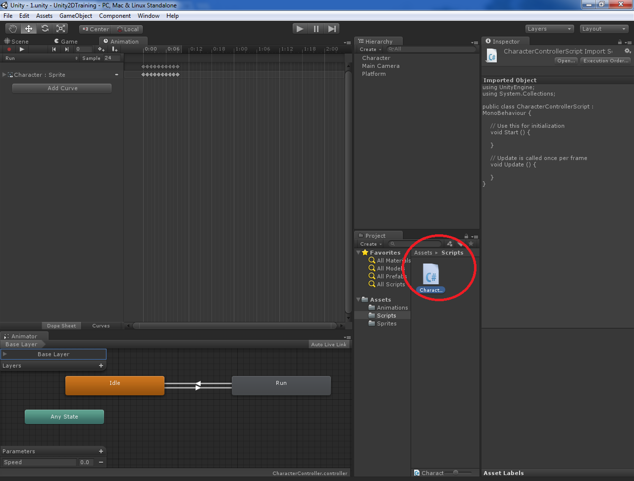 Основы создания 2D персонажа в Unity 3D 4.3. Часть 2: бегущий персонаж Основы создания 2D персонажа в Unity 3D 4.3. Часть 2: бегущий персонаж