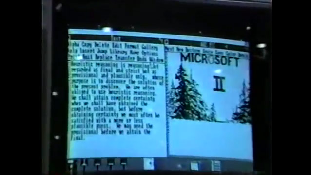 Первая видеозапись интерфейса Windows (1983 год)