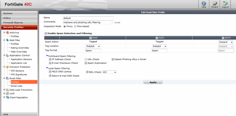 Первоначальная настройка и возможности UTM устройств FortiGate для малых предприятий