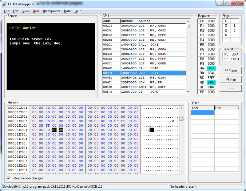 Пишем эмулятор приставки ч2, или немного о CHIP16 image