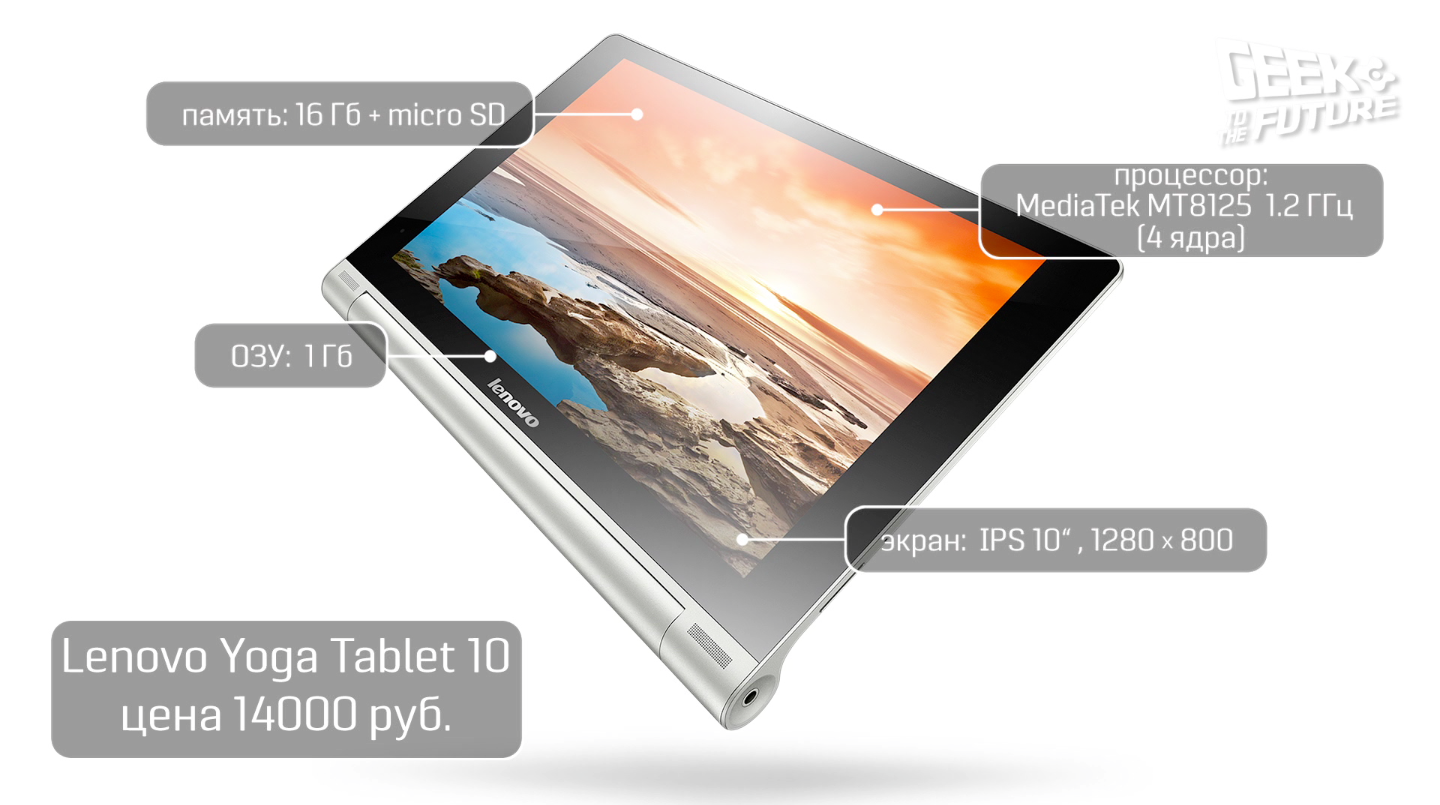 Планшет Lenovo Yoga Tablet 10: протестировано на людях