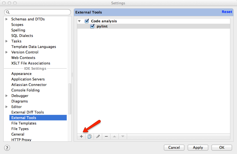 Подключение сторонних инструментов в IntelliJ IDEA на примере pylint