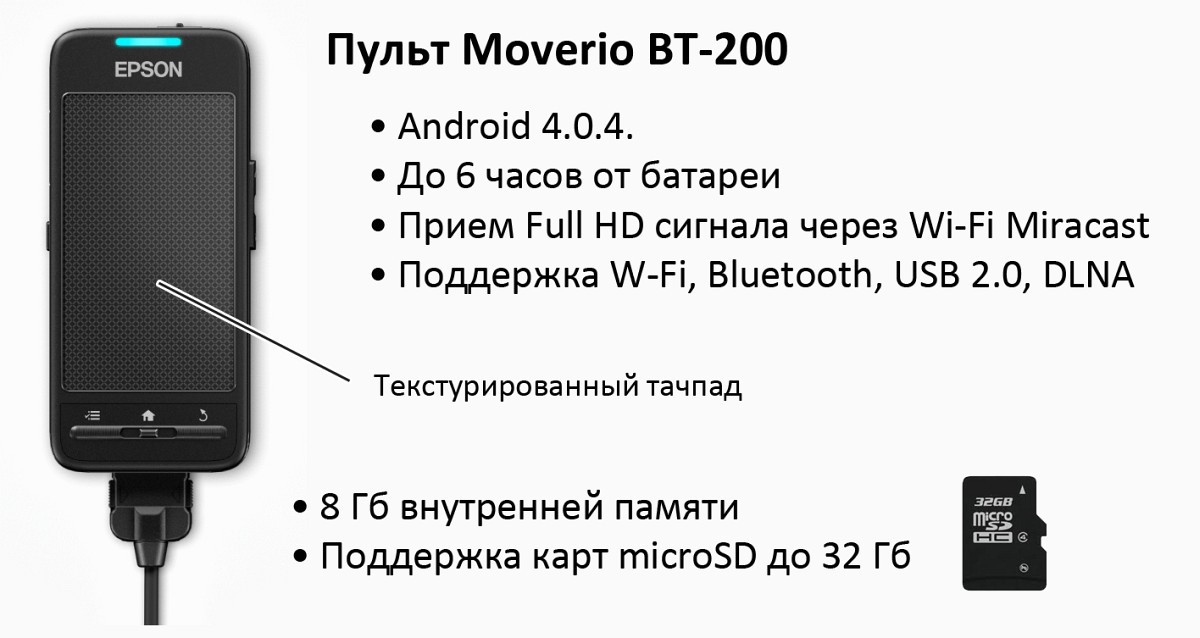 Подробности об Epson Moverio BT 200