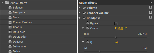 Подробный разбор аудиоэффектов Premiere Pro CS6 Часть 1/3