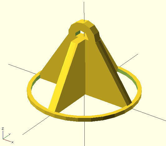 Подвешиваем CD диск, или практический пример моделирования на базе OpenSCAD для 3д печати Подвешиваем CD диск, или практический пример моделирования на базе OpenSCAD для 3д печати