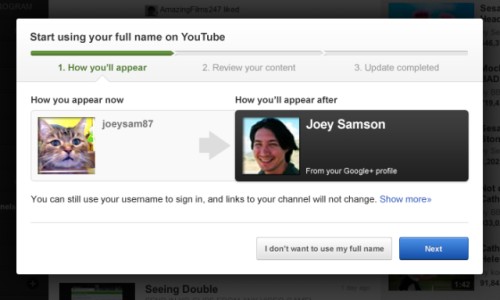 Пользователи YouTube теперь могут сменить свои ники на профили Google+