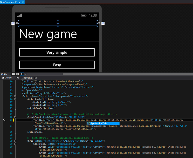 Портирование и локализация приложения на Windows Phone 8 Создание локализованной разметки
