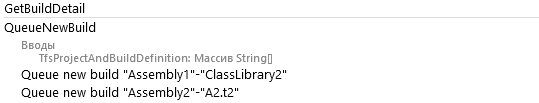 Последовательности построений в TFS