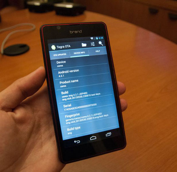 Ceres — референсный смартфон на платформе Nvidia Tegra 4i