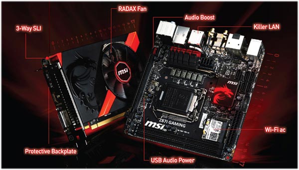 Системная плата MSI Z87I Gaming AC и 3D-карта GTX760 Gaming ITX предназначены для создания игровых систем типоразмера mini-ITX