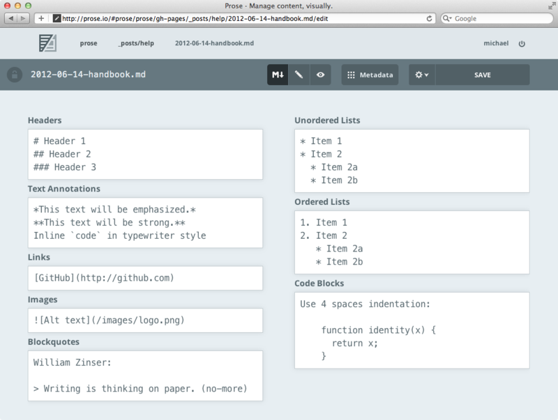 Представляем — Prose: редактор содержимого для GitHub