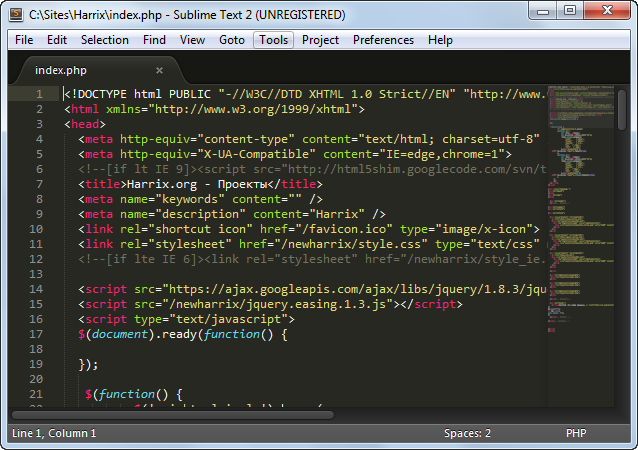 Превращаем Sublime Text 2 в Notepad++