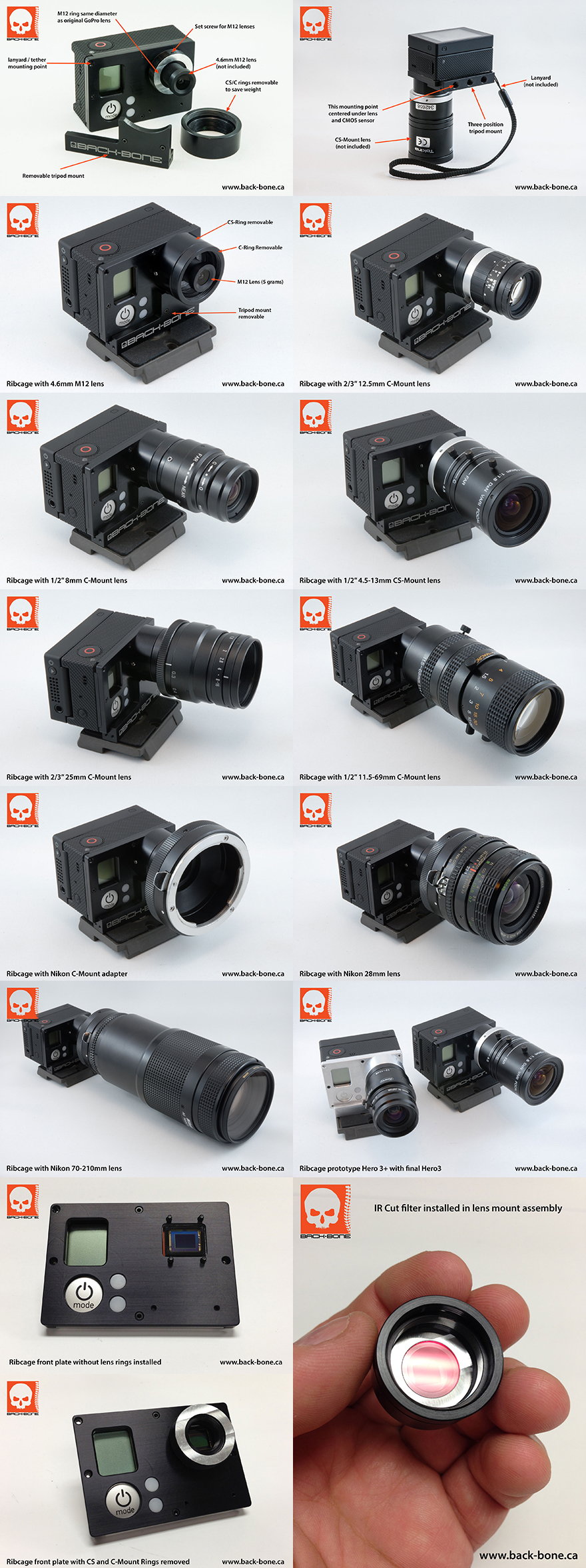 Превращение экшен камеры GoPro 3 в фото и видеокамеру с c mount объективами