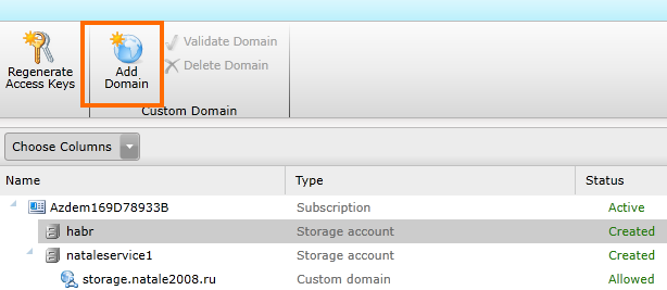 Привязка своего домена к Windows Azure (на примере RU CENTER)