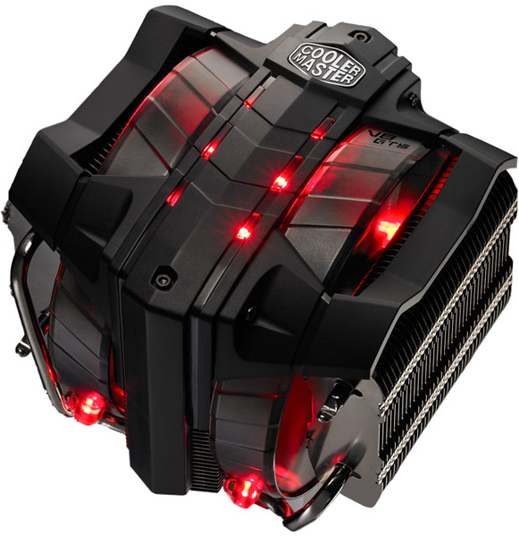 Конструкция Cooler Master V8 GTS включает восемь тепловых трубок