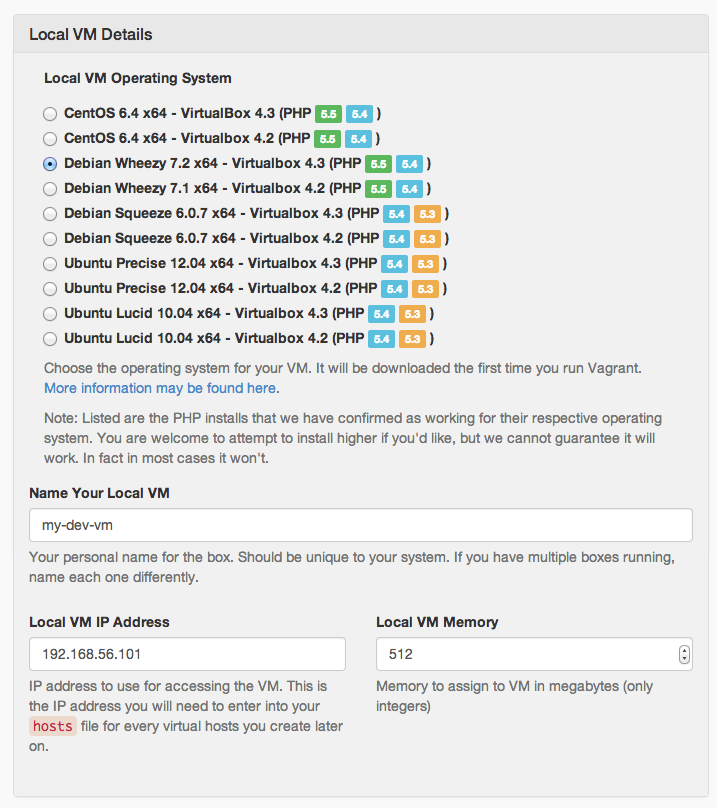Простая сборка виртуальных машин с помощью PuPHPet Простая сборка виртуальных машин с помощью PuPHPet