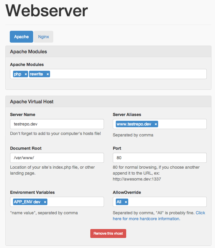 Простая сборка виртуальных машин с помощью PuPHPet Простая сборка виртуальных машин с помощью PuPHPet