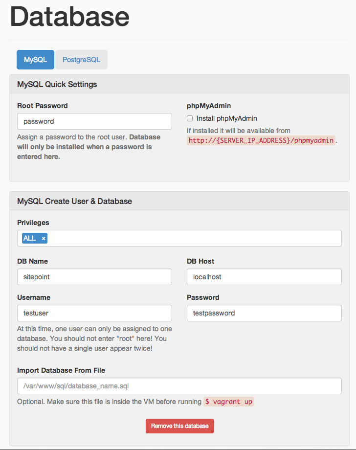 Простая сборка виртуальных машин с помощью PuPHPet Простая сборка виртуальных машин с помощью PuPHPet
